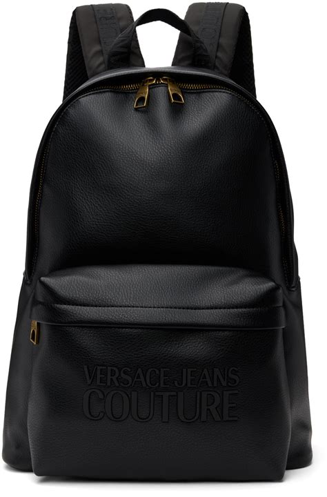 versace black patent backpack|Versace free backpack.